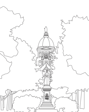 Express yourself with this coloring sheet a share your work with readers latest university of notre dame