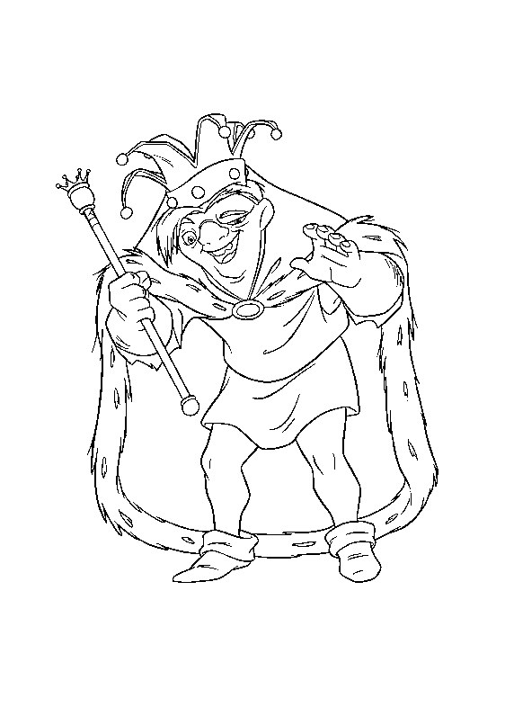Coloring of the hunchback of notre dame to download for free