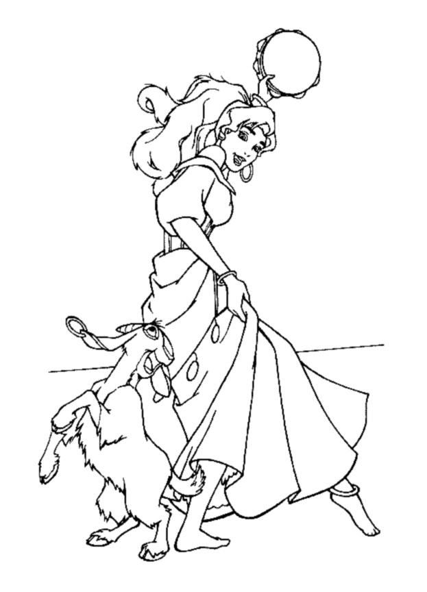 Hunchback of notre dame coloring pages for kids