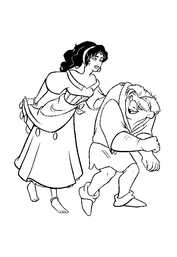 Hunchback of notre dame coloring pages for kids