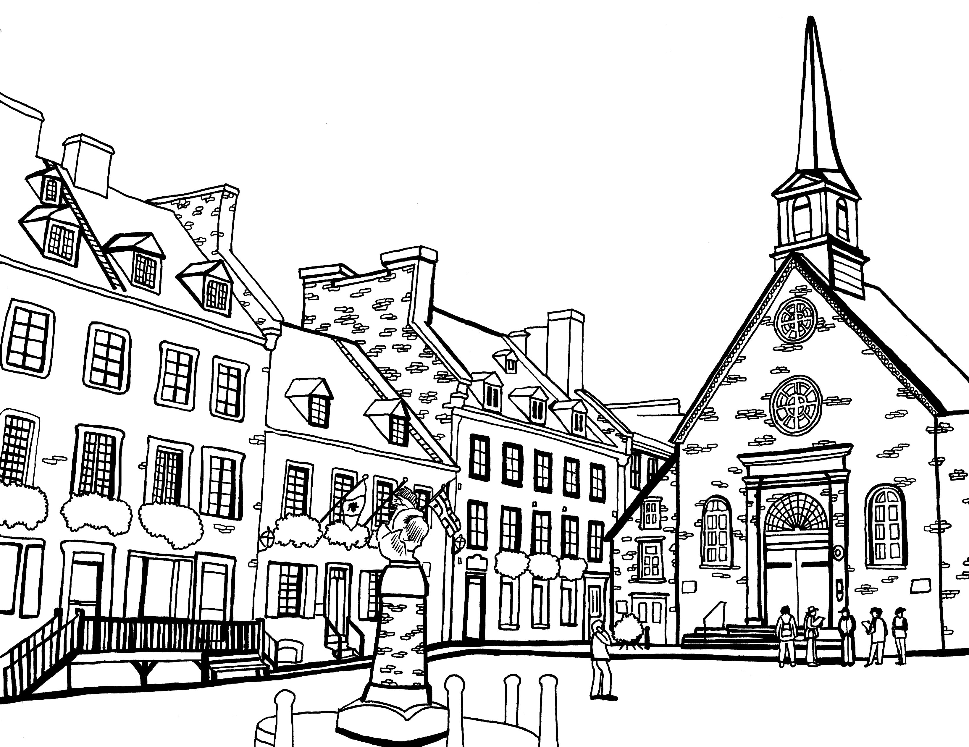 Free coloring page to print on ãglise notre dame des victoires quãbec â you