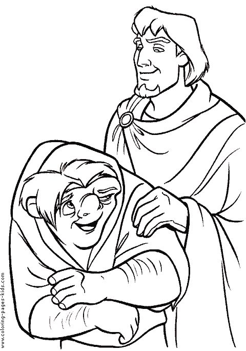 The hunchback of notre dame coloring pages