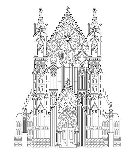Thousand coloring pages architecture royalty