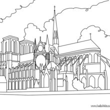 Cathedral notre dame coloring pages