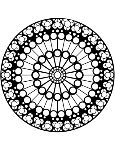 Rose window of notre dame coloring page free printable coloring pages