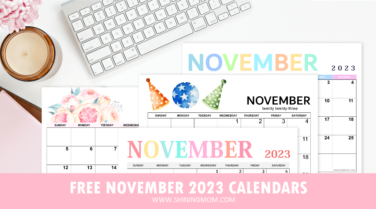Free printable november calendar with holidays awesome designs