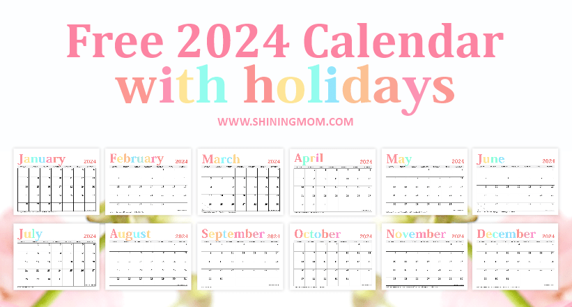 Free calendar with holidays so beautiful