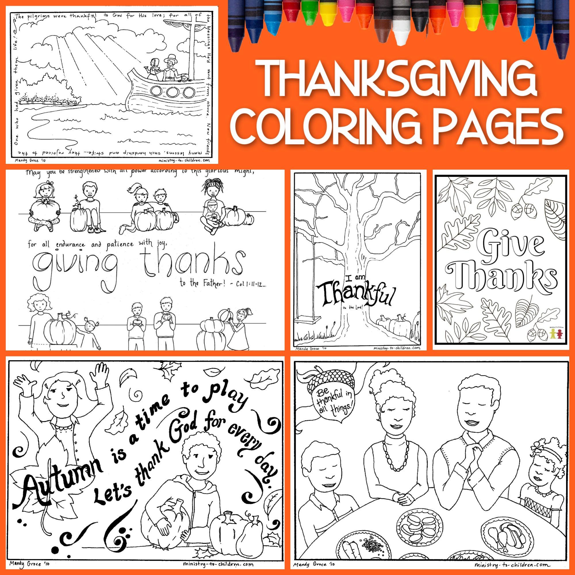 Thanksgiving coloring pages free printable for kids
