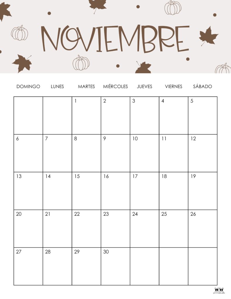 November calendars