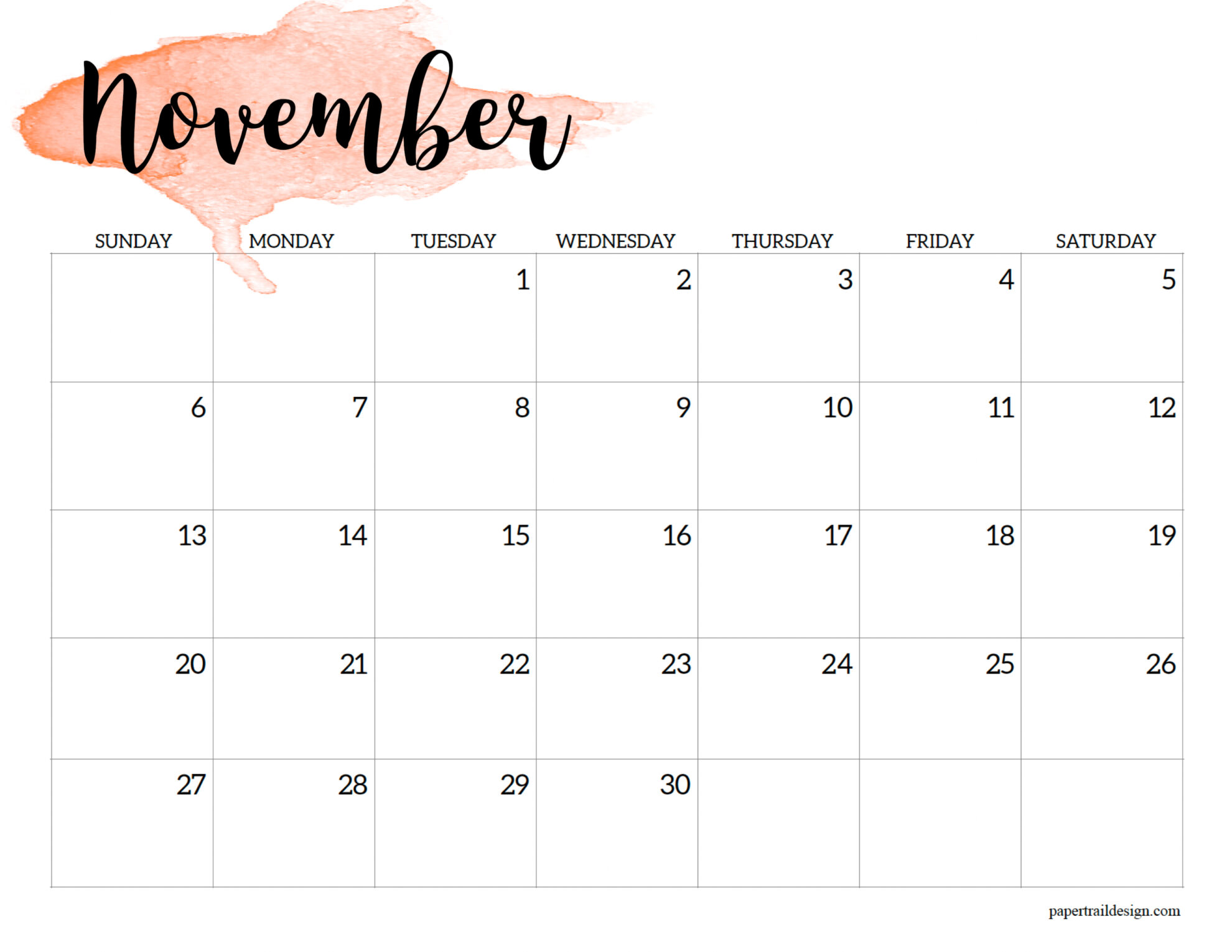 Calendar printable