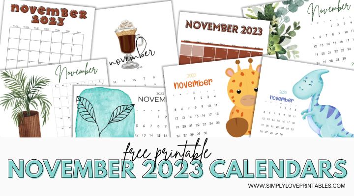 November calendars simply love printables