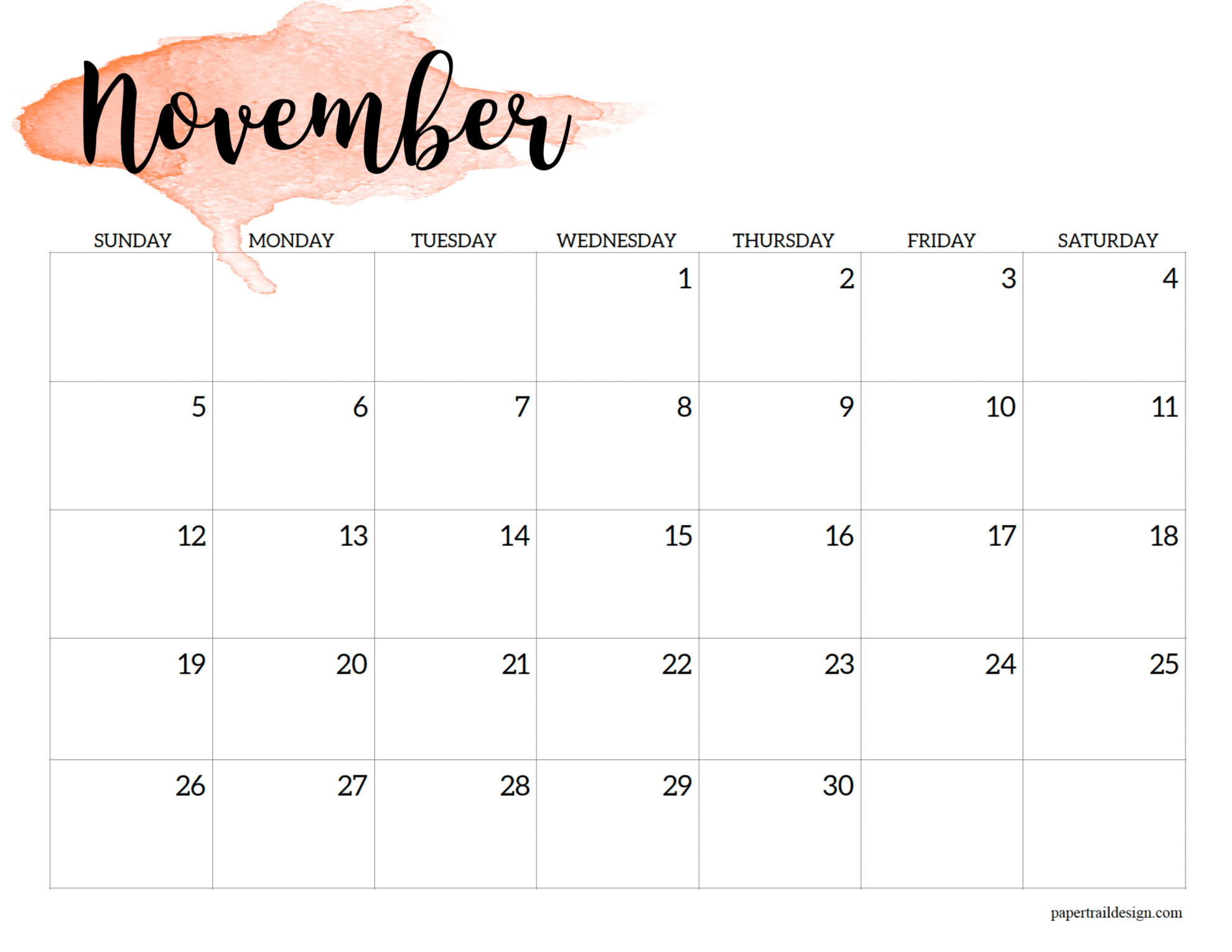 Calendar printable