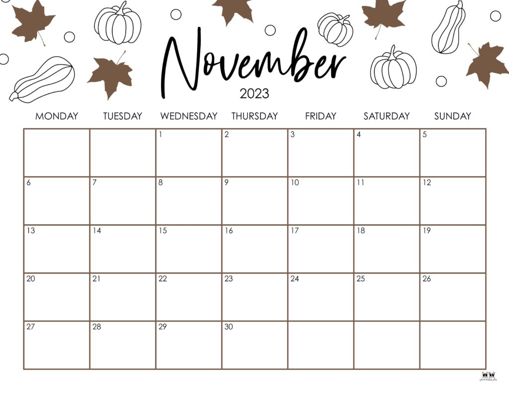 November calendars