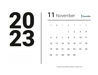 Printable november calendar download in pdf
