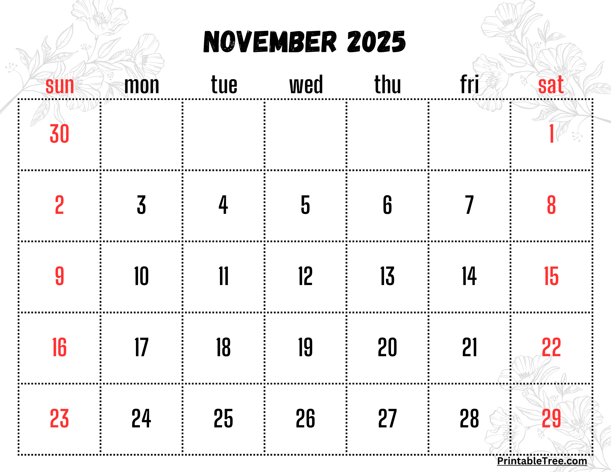 Calendar printable pdf with holidays template free