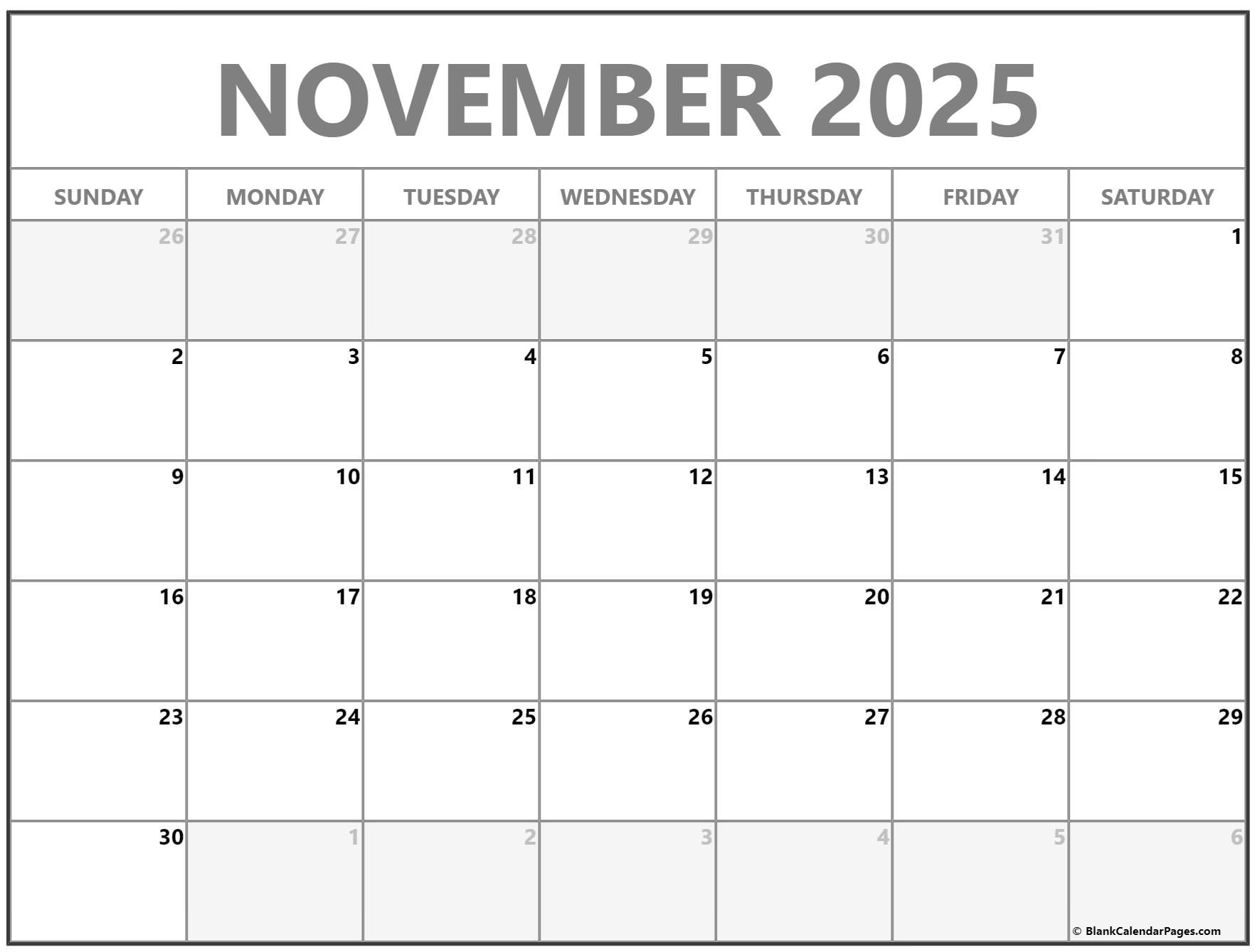 November calendar free printable calendar