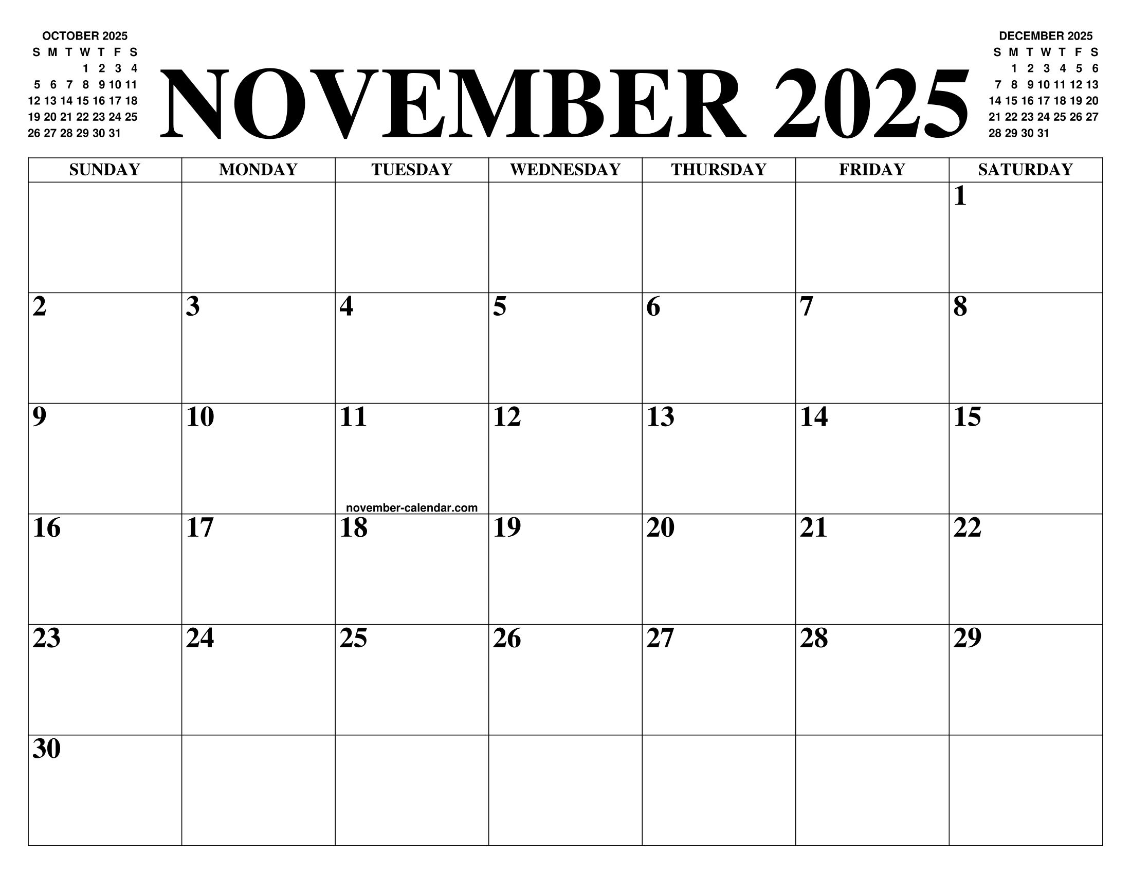 November calendar of the month free printable november calendar of the year