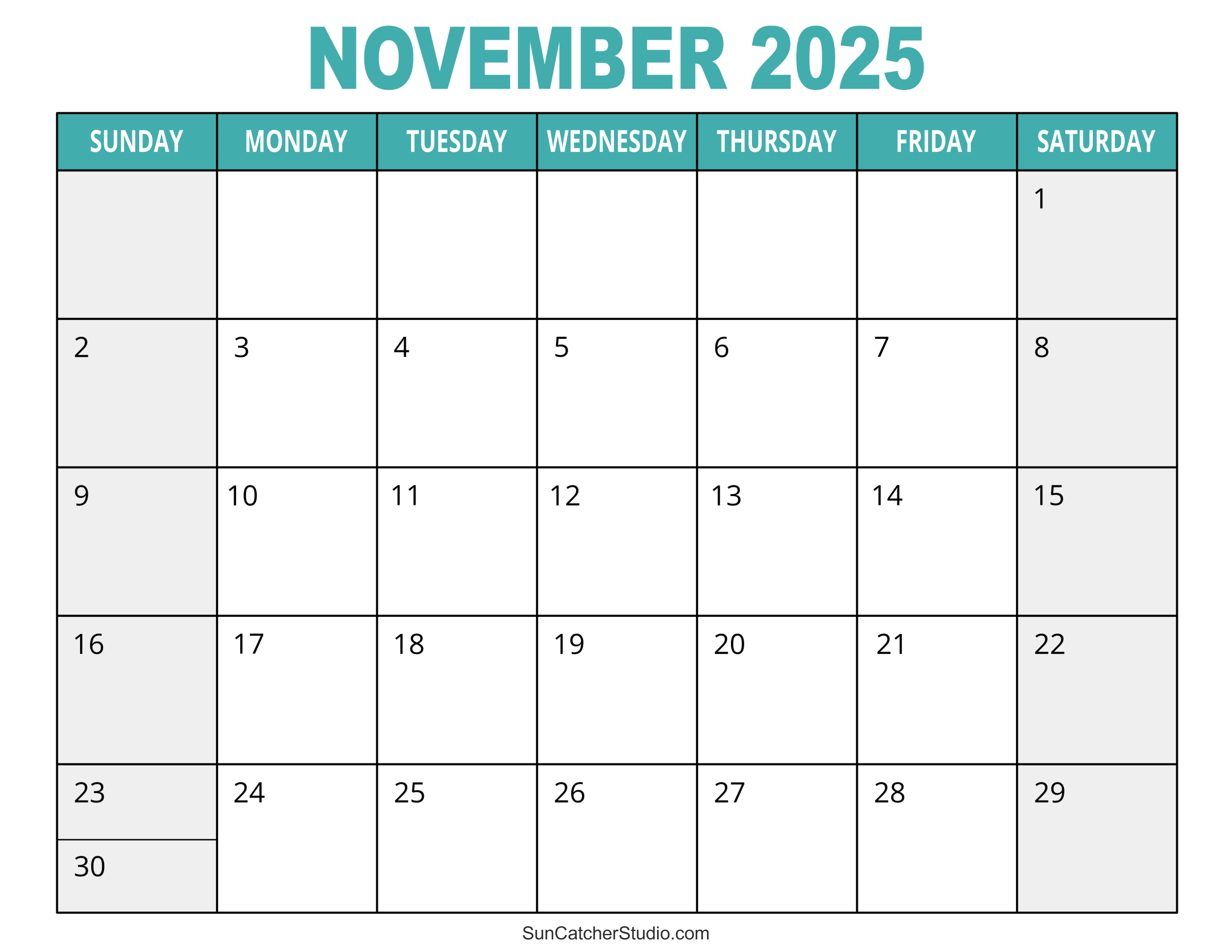 November calendar free printable â diy projects patterns monograms designs templates