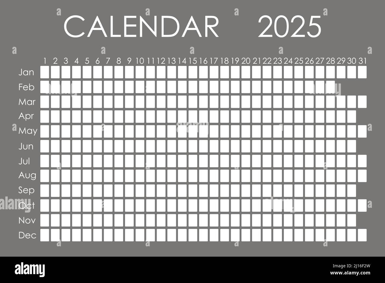 Simple year calendar week hi