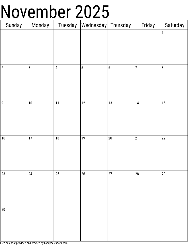Vertical calendar templates