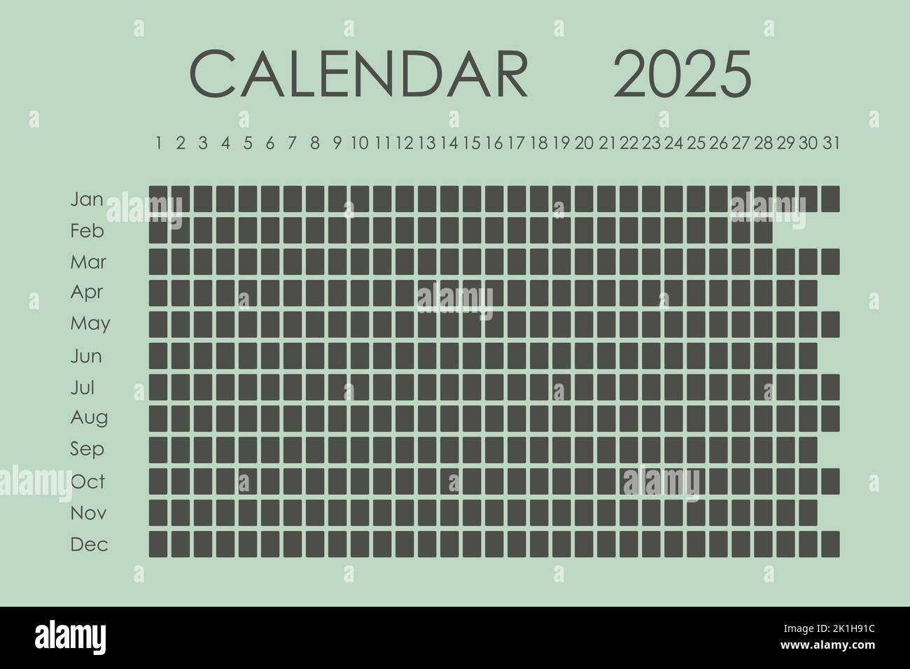 Simple year calendar week hi
