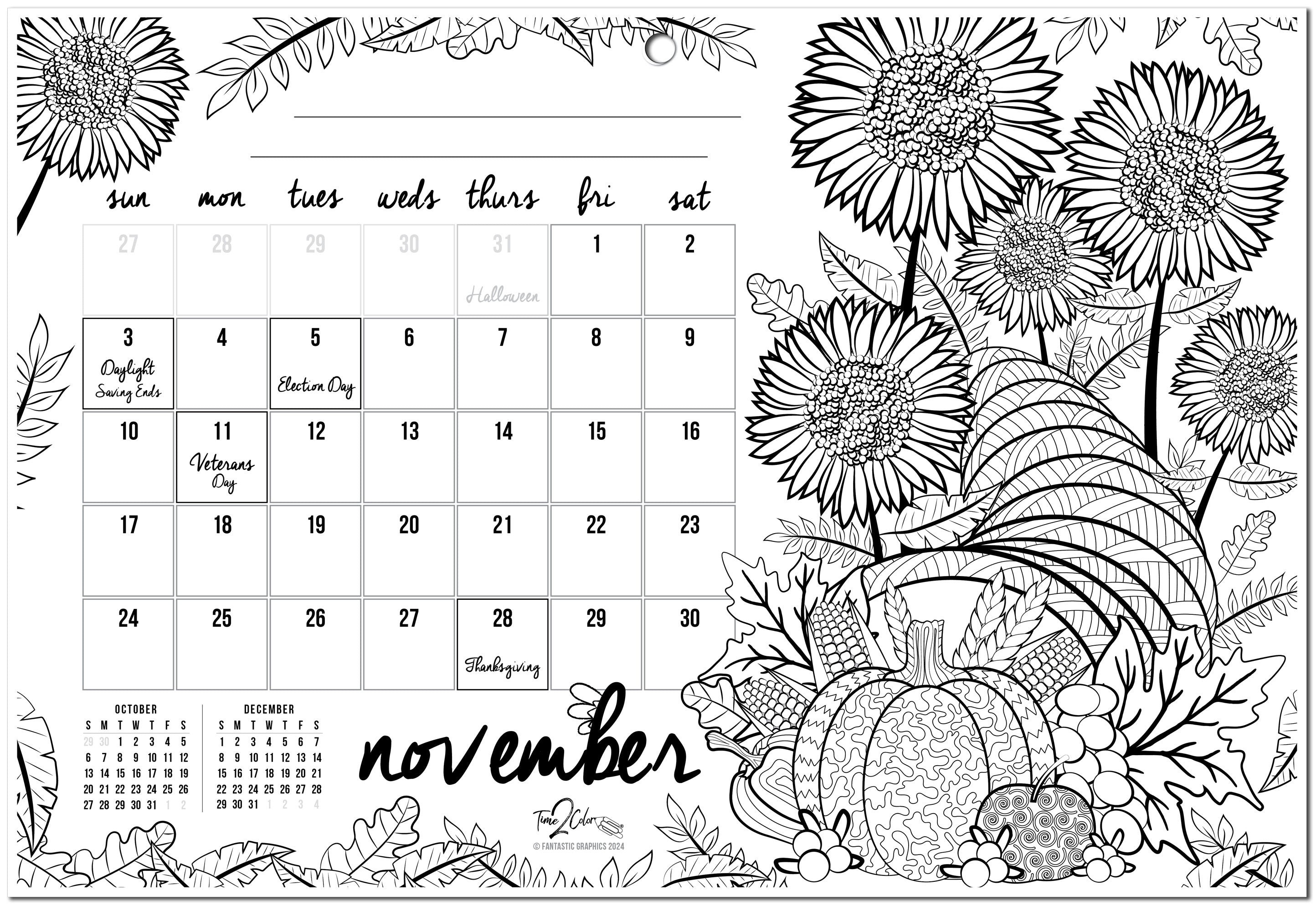 Christmas edition holiday theme wall coloring calendar â calendars