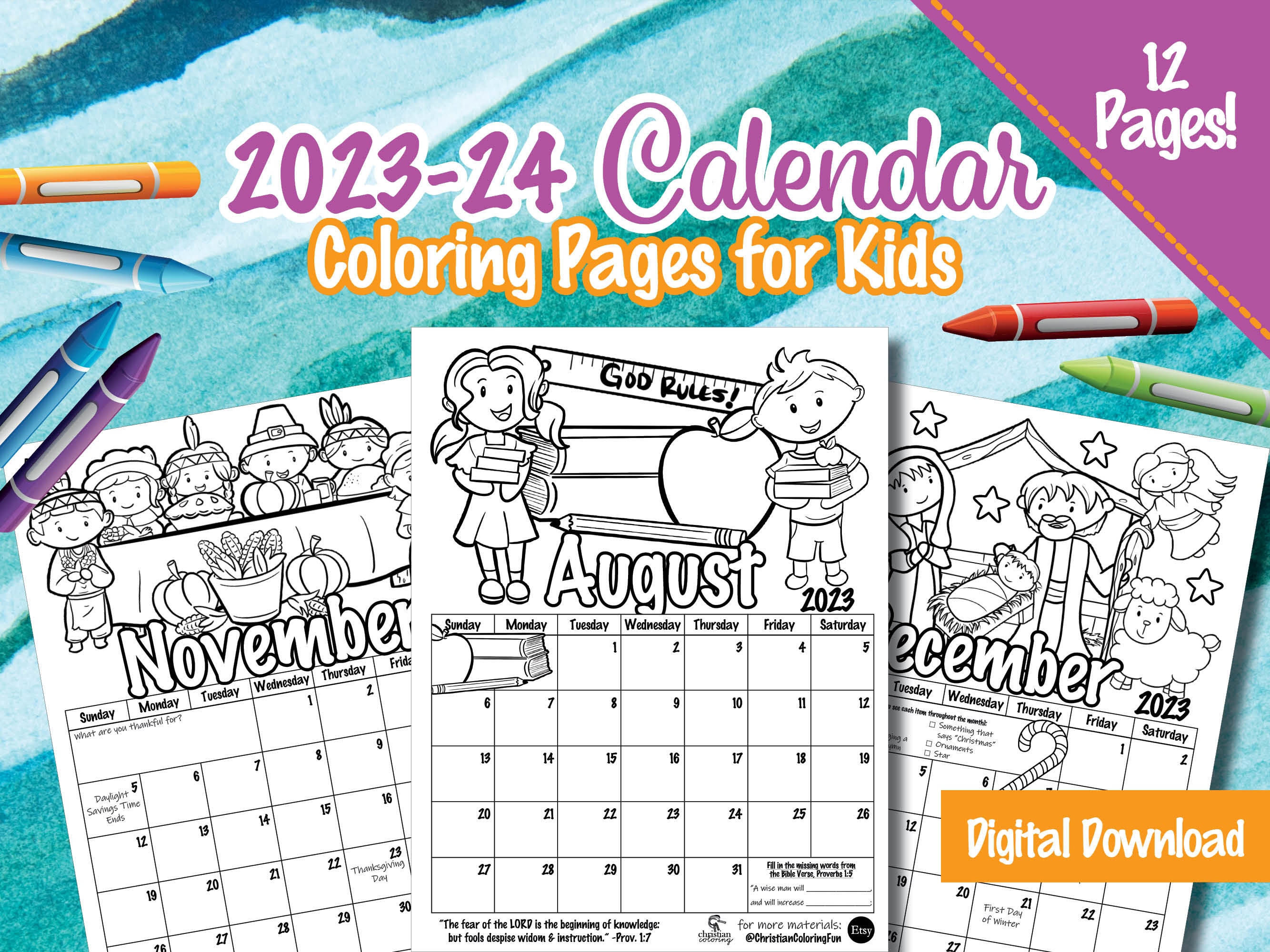 Calendar coloring