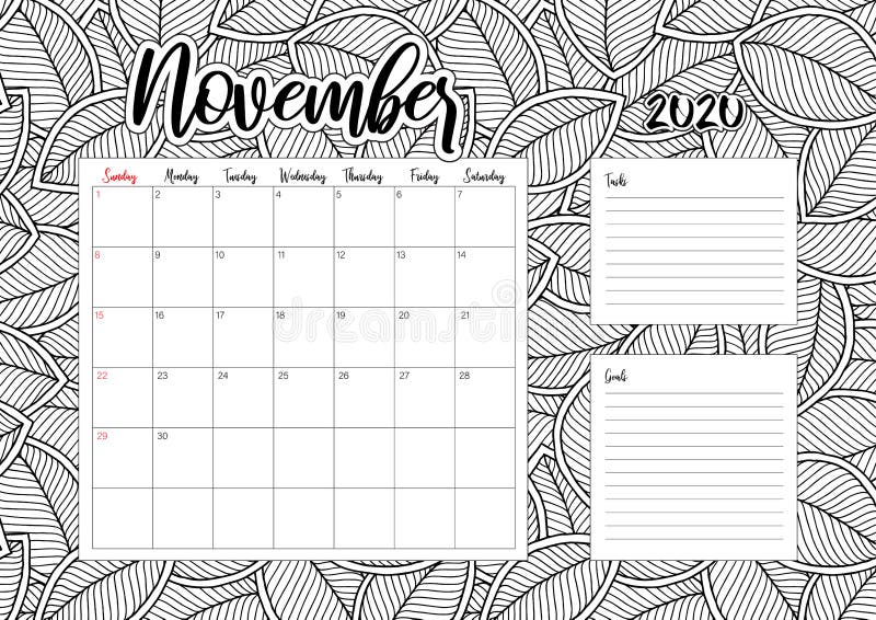 Antisterss calendar doodle illustration coloring book stock vector