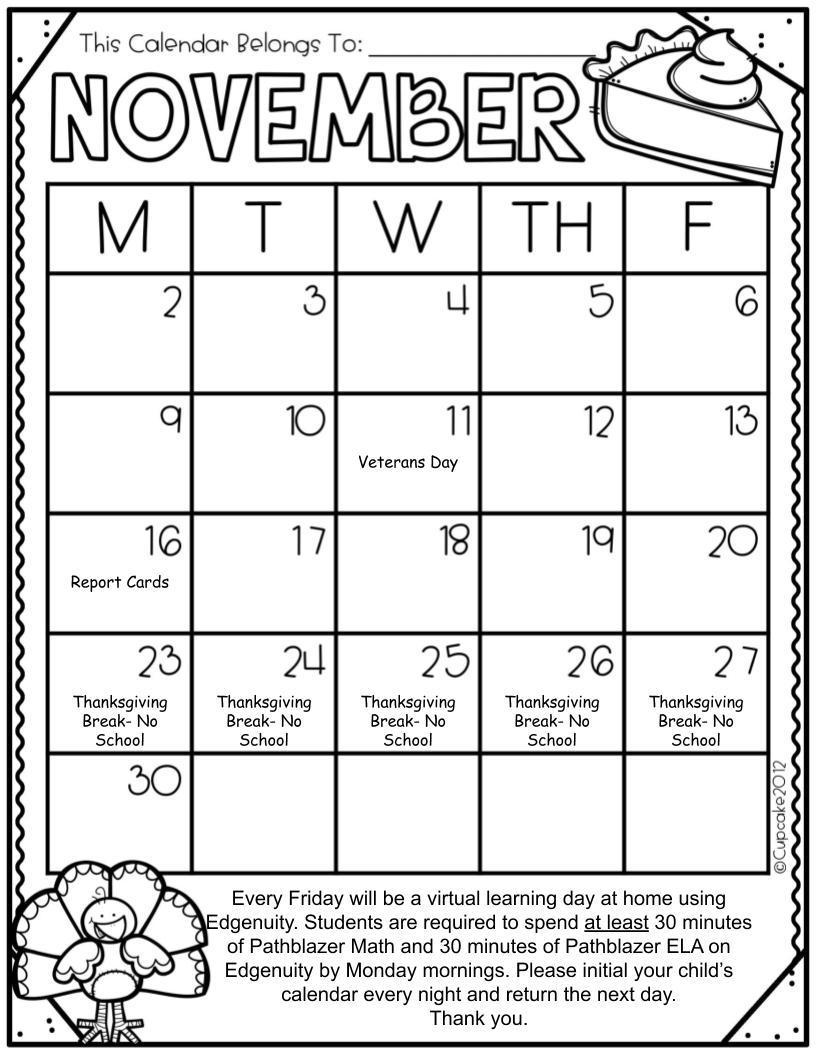Monthly calendars and lunch menus â morgan callaway â charter academy