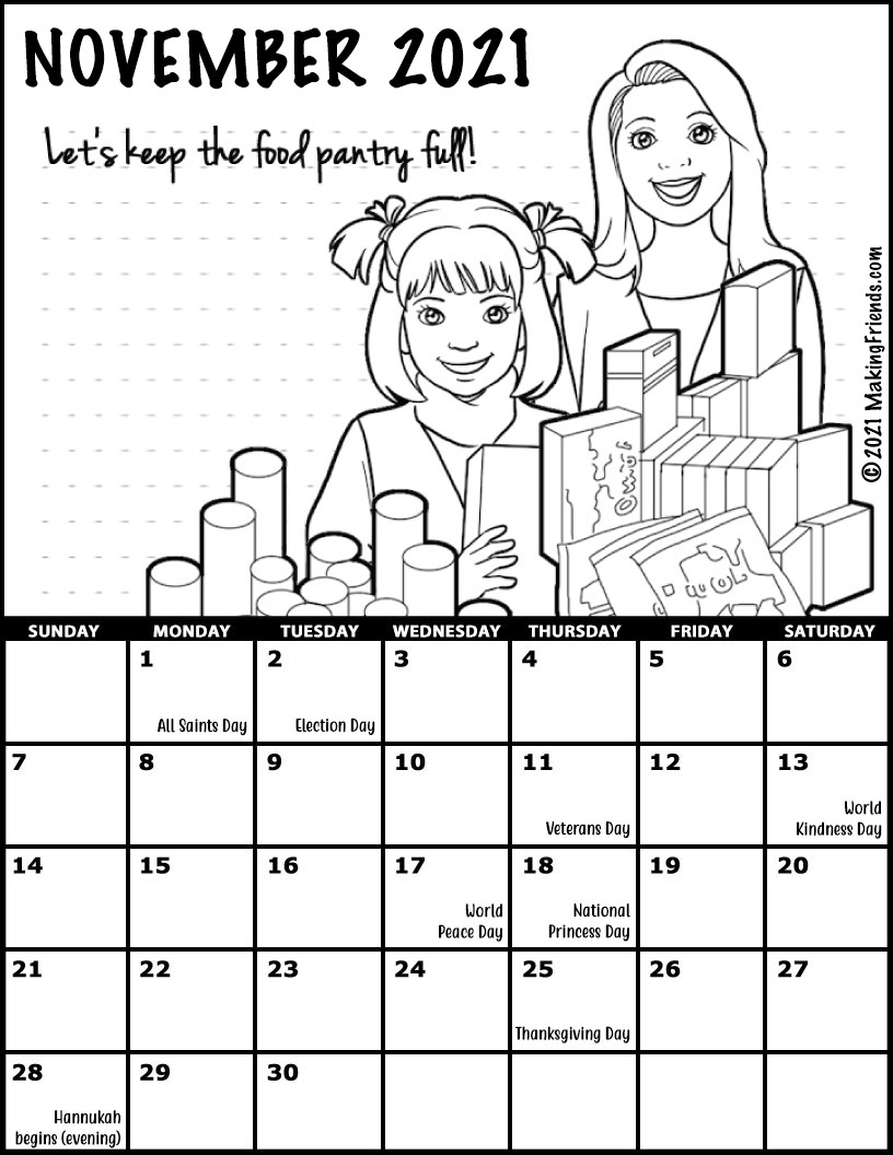 Troop november calendar
