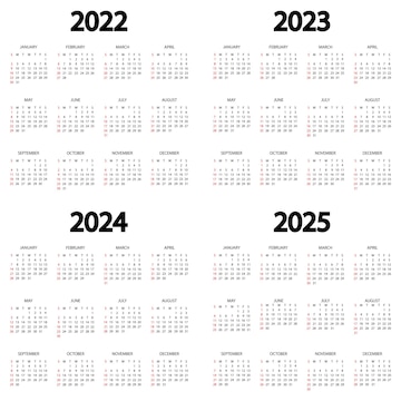 Premium vector calendar year the week starts on sunday annual calendar template