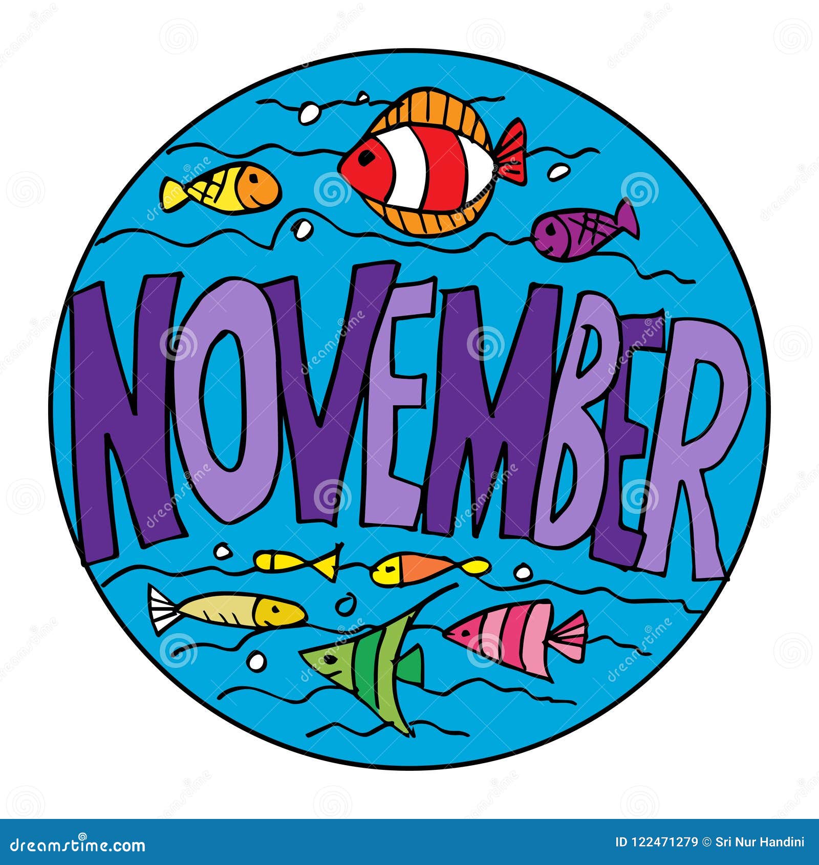 Color example november coloring pages for kids stock illustration