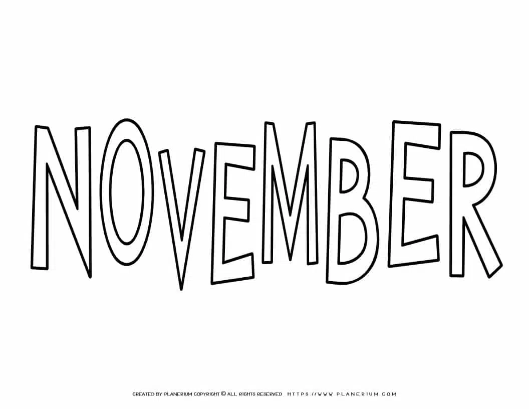 November coloring page