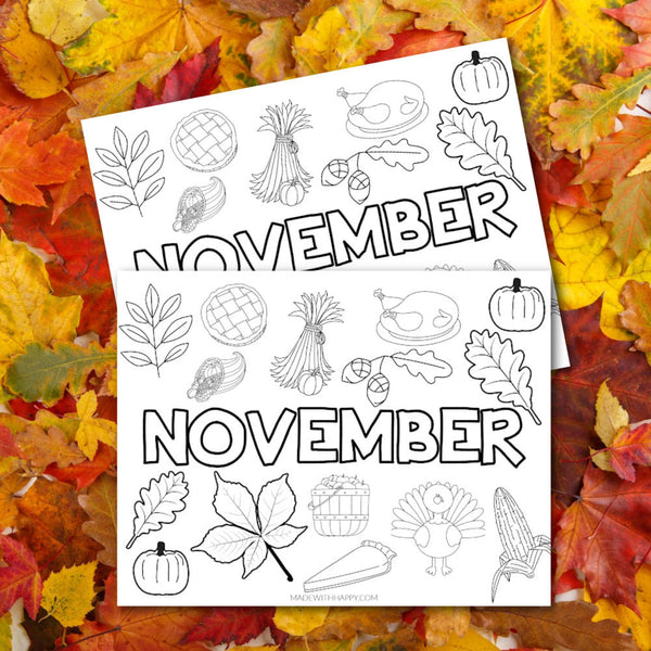 November coloring page â