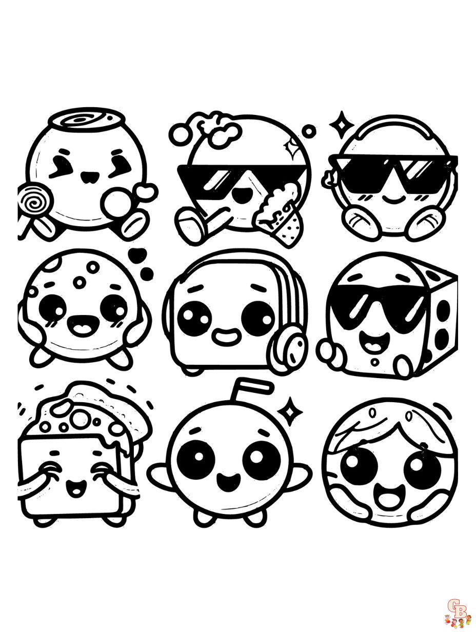 Get creative with free printable emoji coloring pages