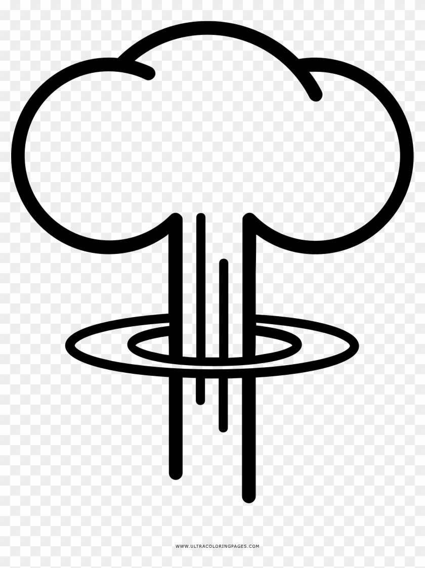 Mushroom cloud coloring page