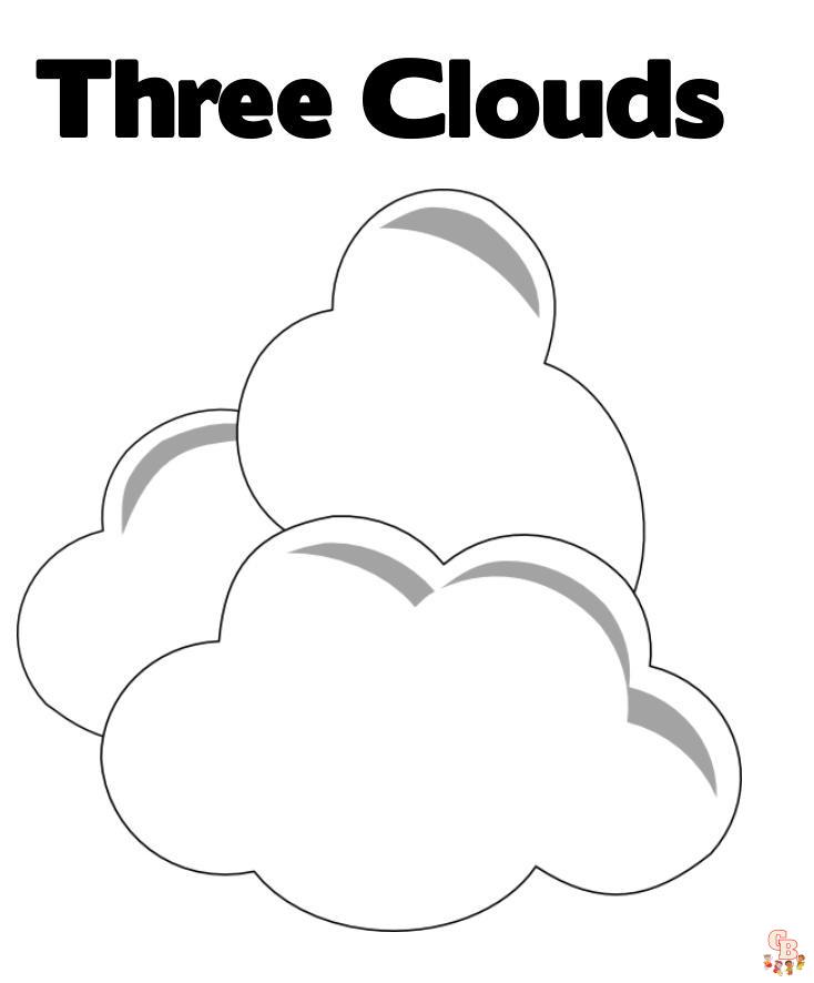 Dibujos de nubes para colorear dibujos de nubes para colorear imprimibles y gratis