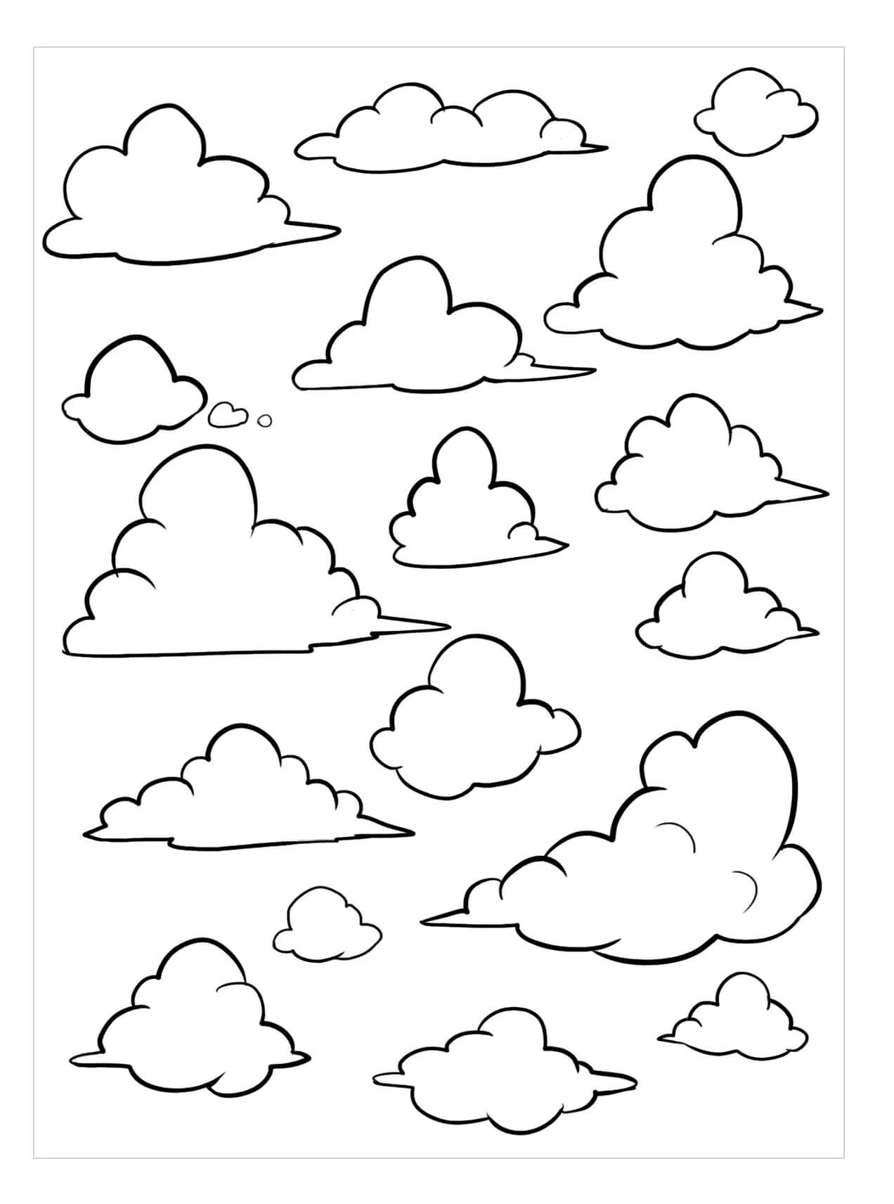 Tipos bãsicos de nubes para colorear imprimir e dibujar â