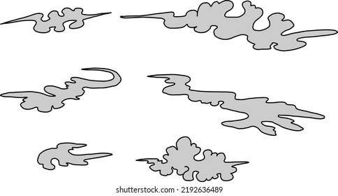Vector de nube chino para colorear vector de stock libre de regalãas