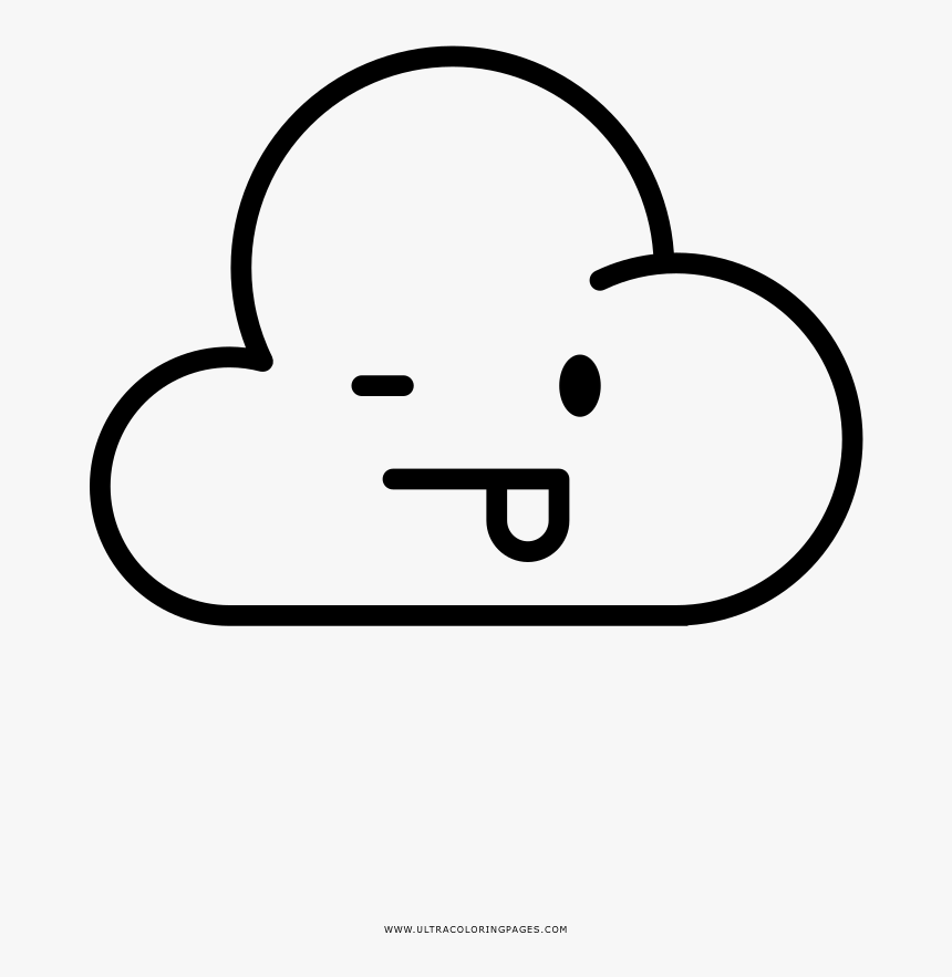 Cloud coloring page