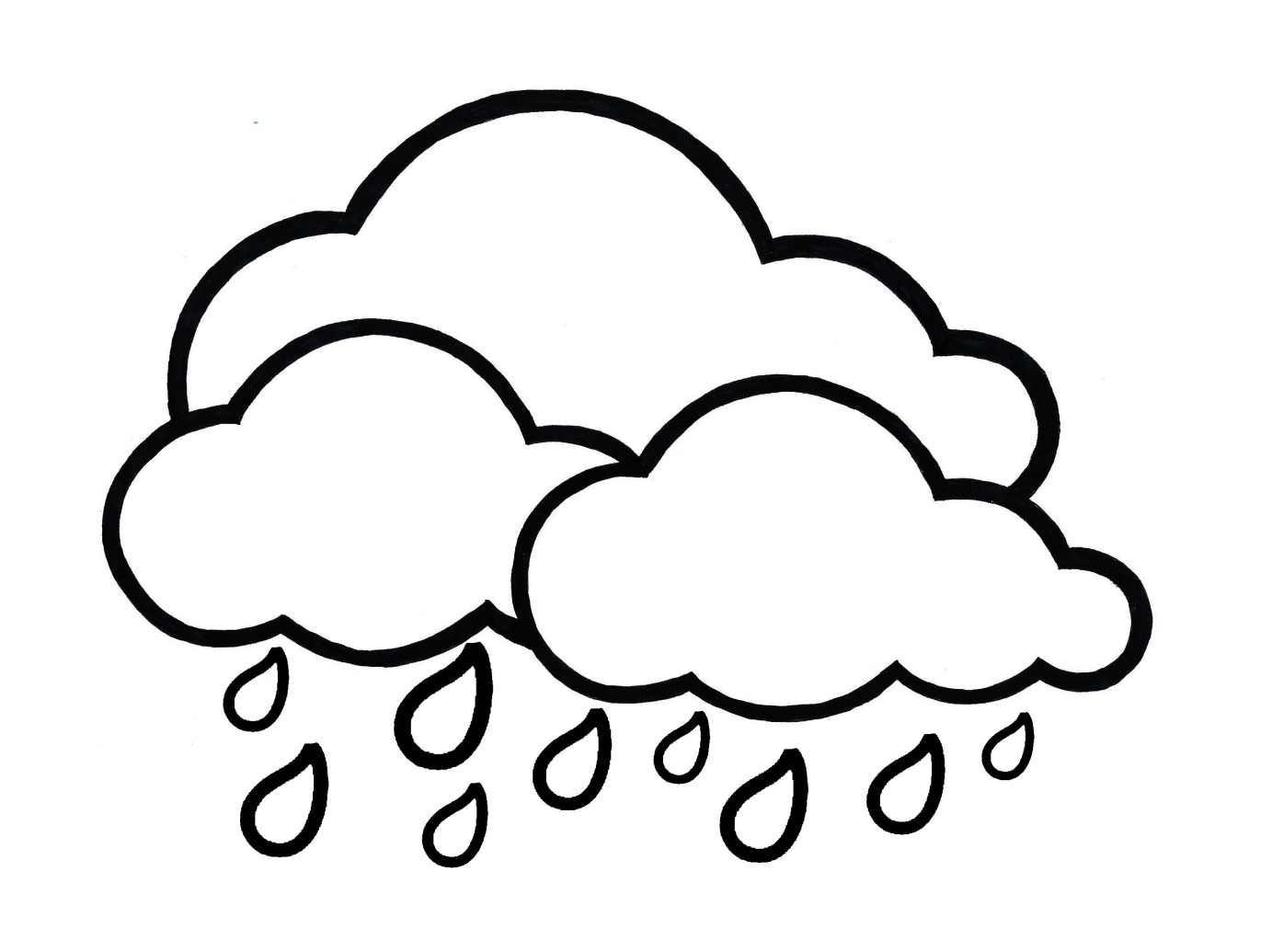 Coloring page cloud nature â printable coloring pages