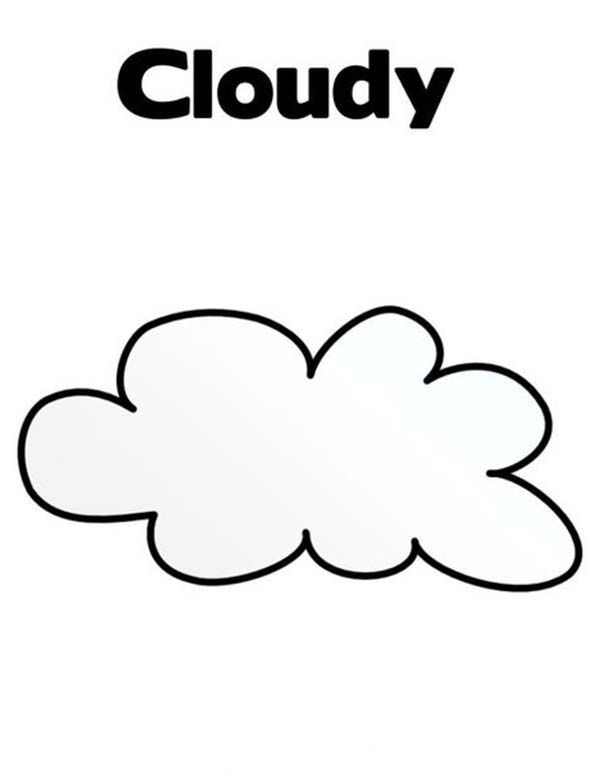 Cloudy clouds coloring page