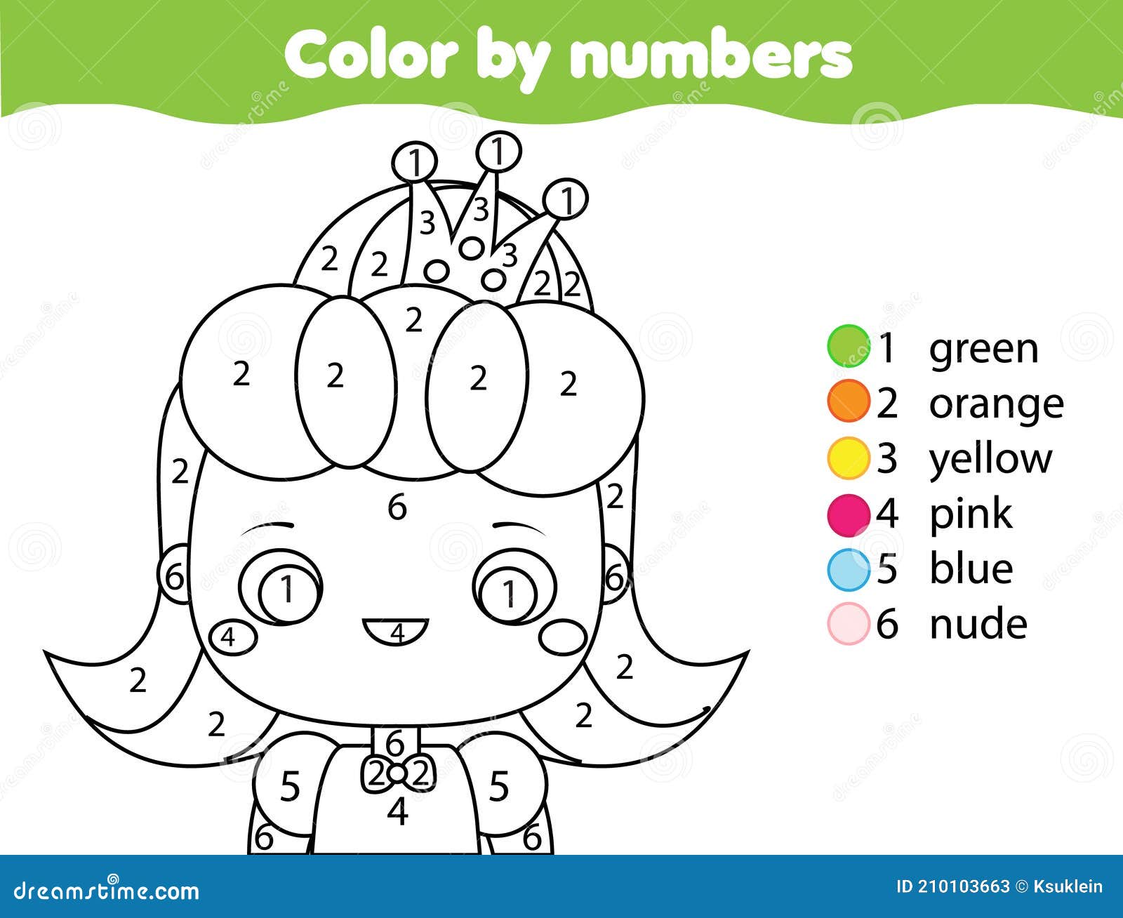 Coloring page for kids educational children game stock vector