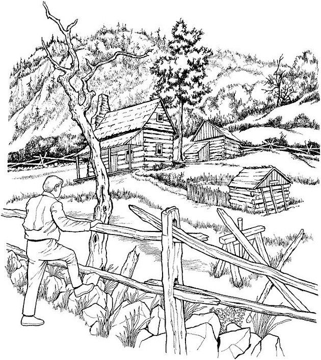 Coloriage adulte paysage coloriage paysage coloriage nature