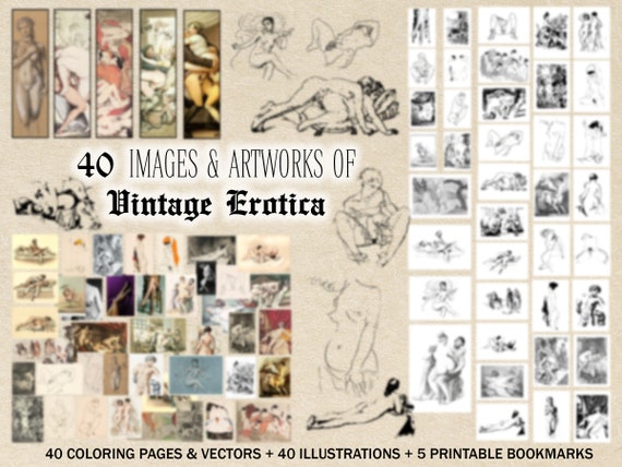 Vintage erotica artistic nude illustration r adult colouring book pages victorian valentines download printable a pdf jpg svg vector
