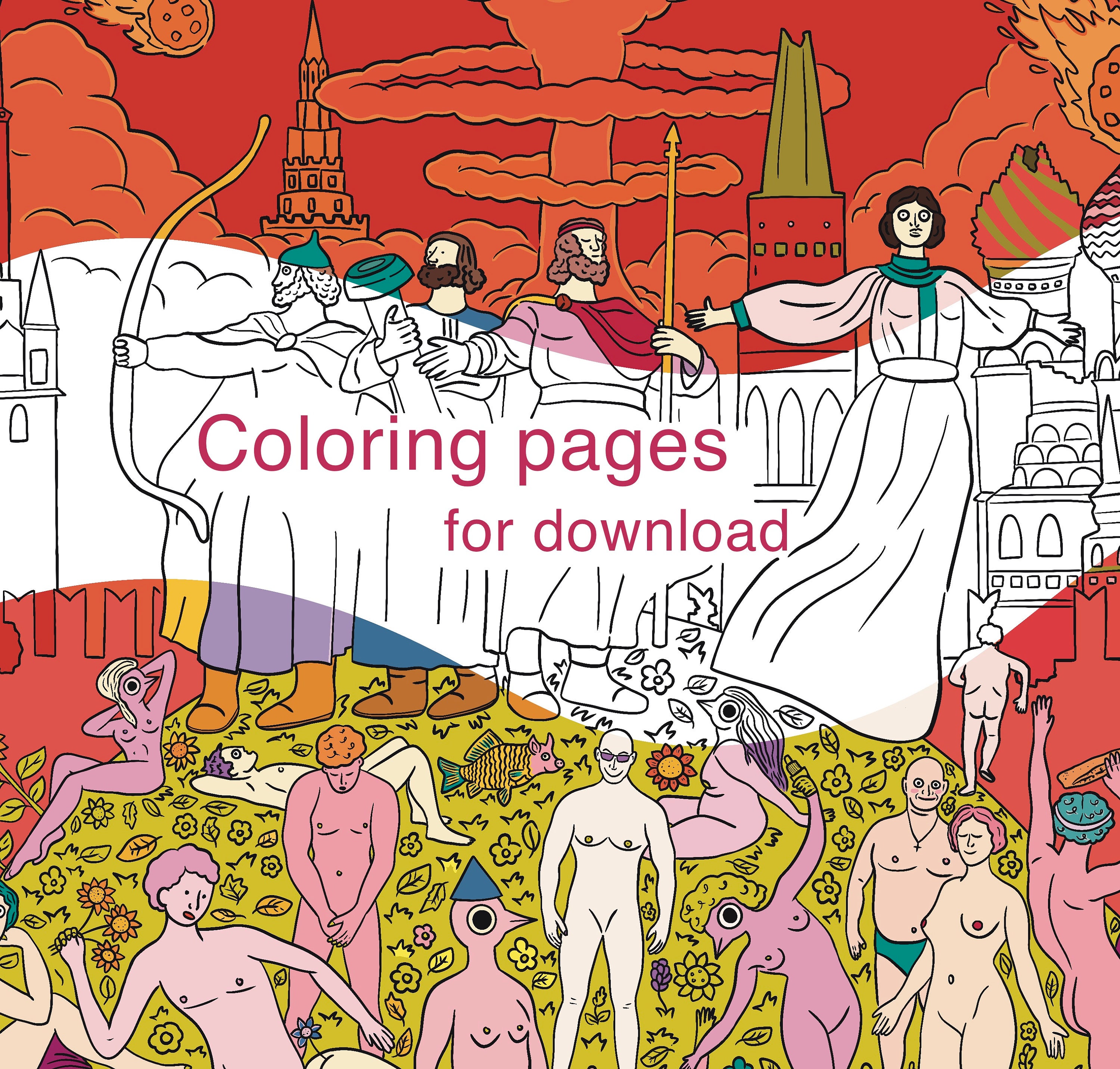 Nude coloring sheet