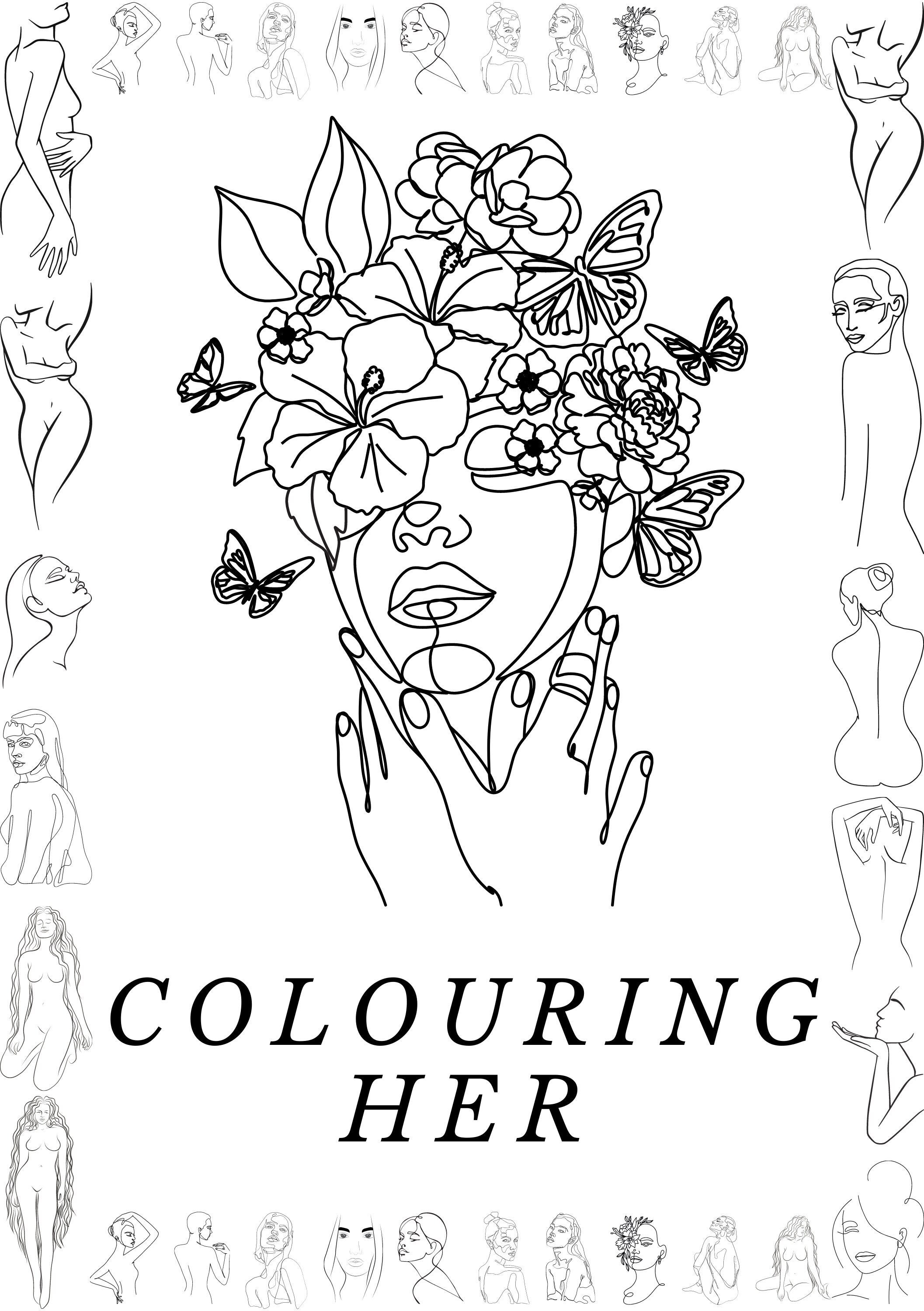Nude coloring sheet