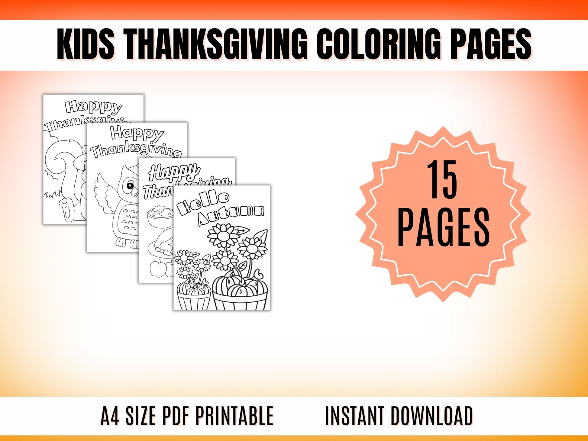Kids thanksgiving coloring pages â nuggets of wisdom