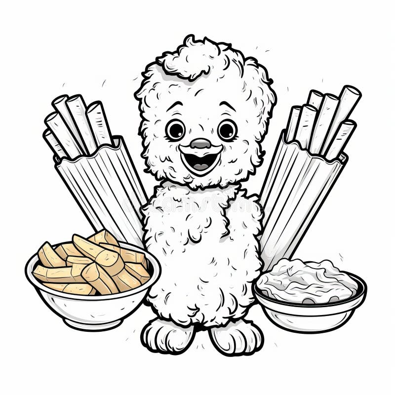 French fries coloring stock illustrations â french fries coloring stock illustrations vectors clipart