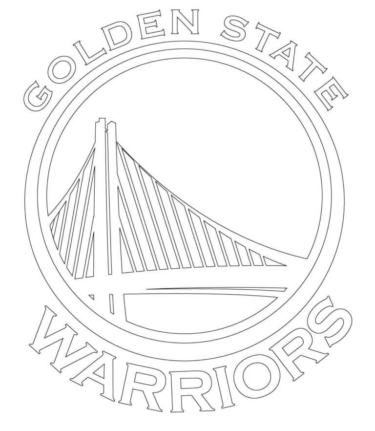 Nba nuggets club logo coloring page
